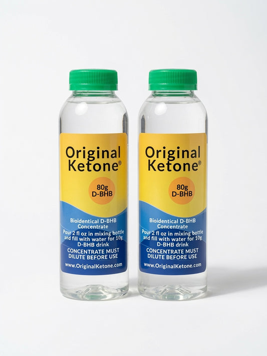 Original Ketone double pack with two 80g bioidentical D-BHB concentrate bottles.